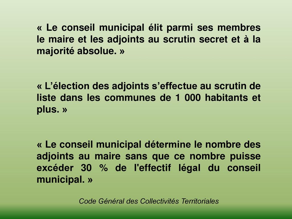 Code Général des Collectivités Territoriales
