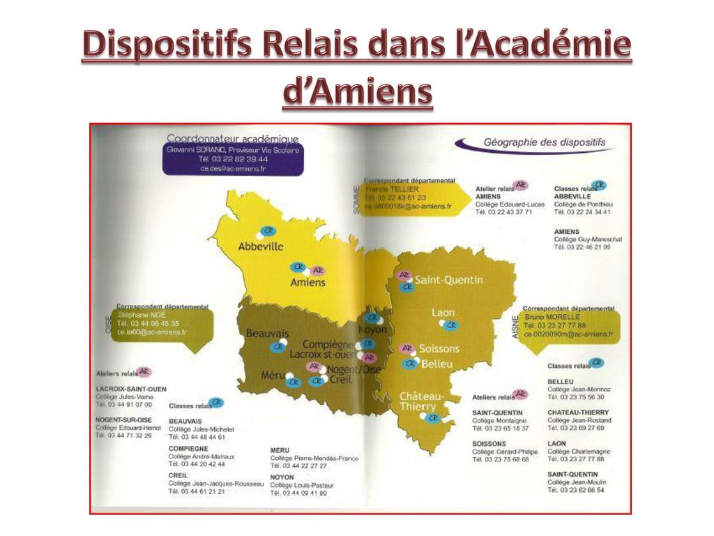 Dispositifs Relais dans l’Académie d’Amiens