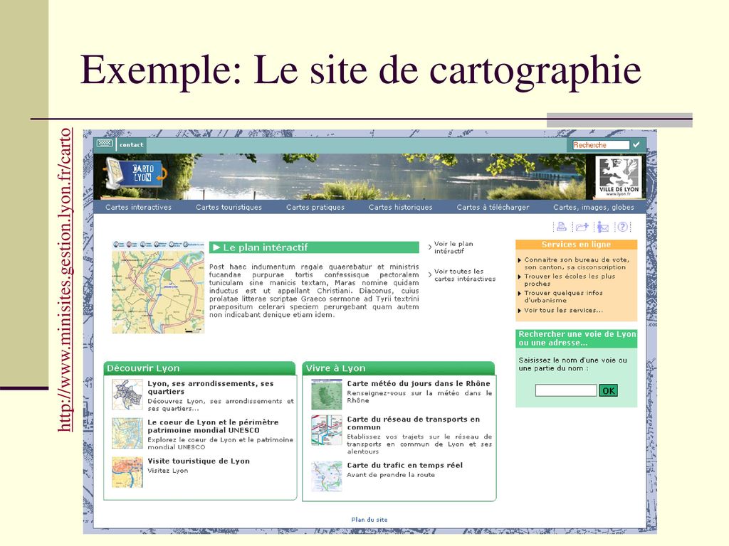 Exemple: Le site de cartographie