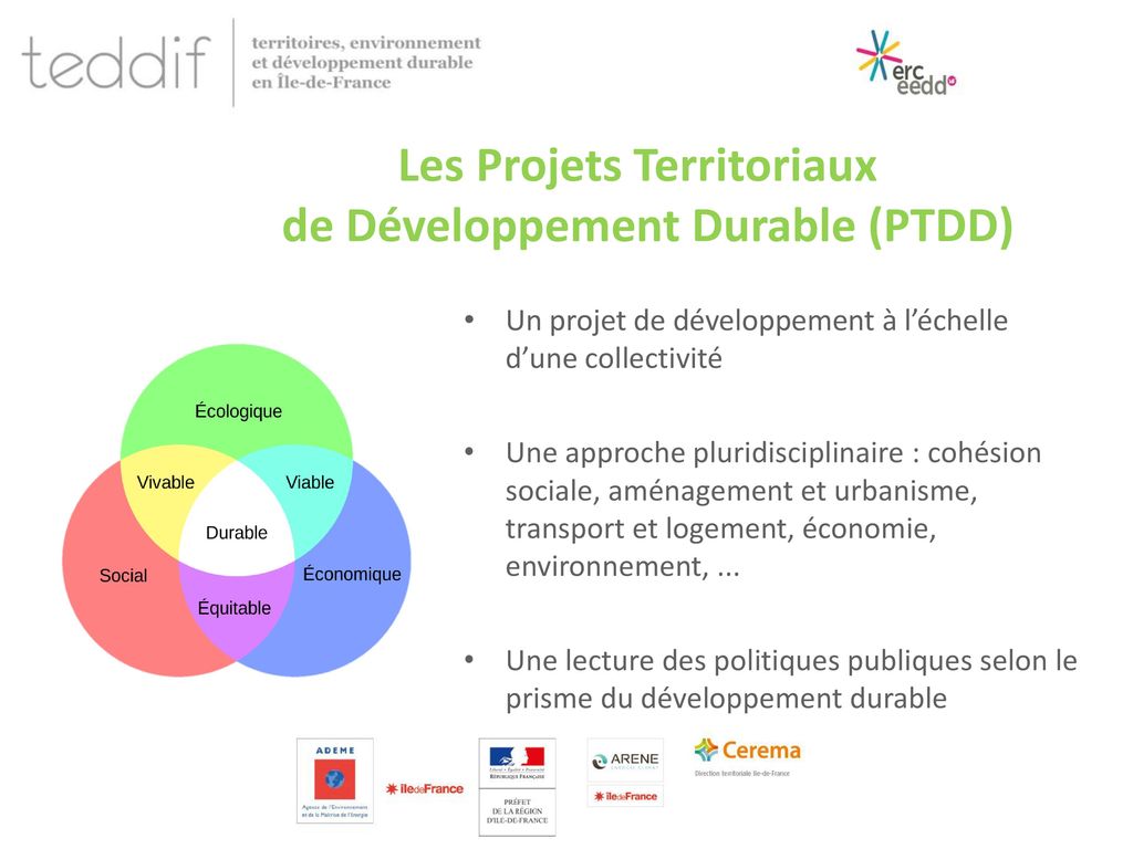Les Projets Territoriaux de Développement Durable (PTDD)