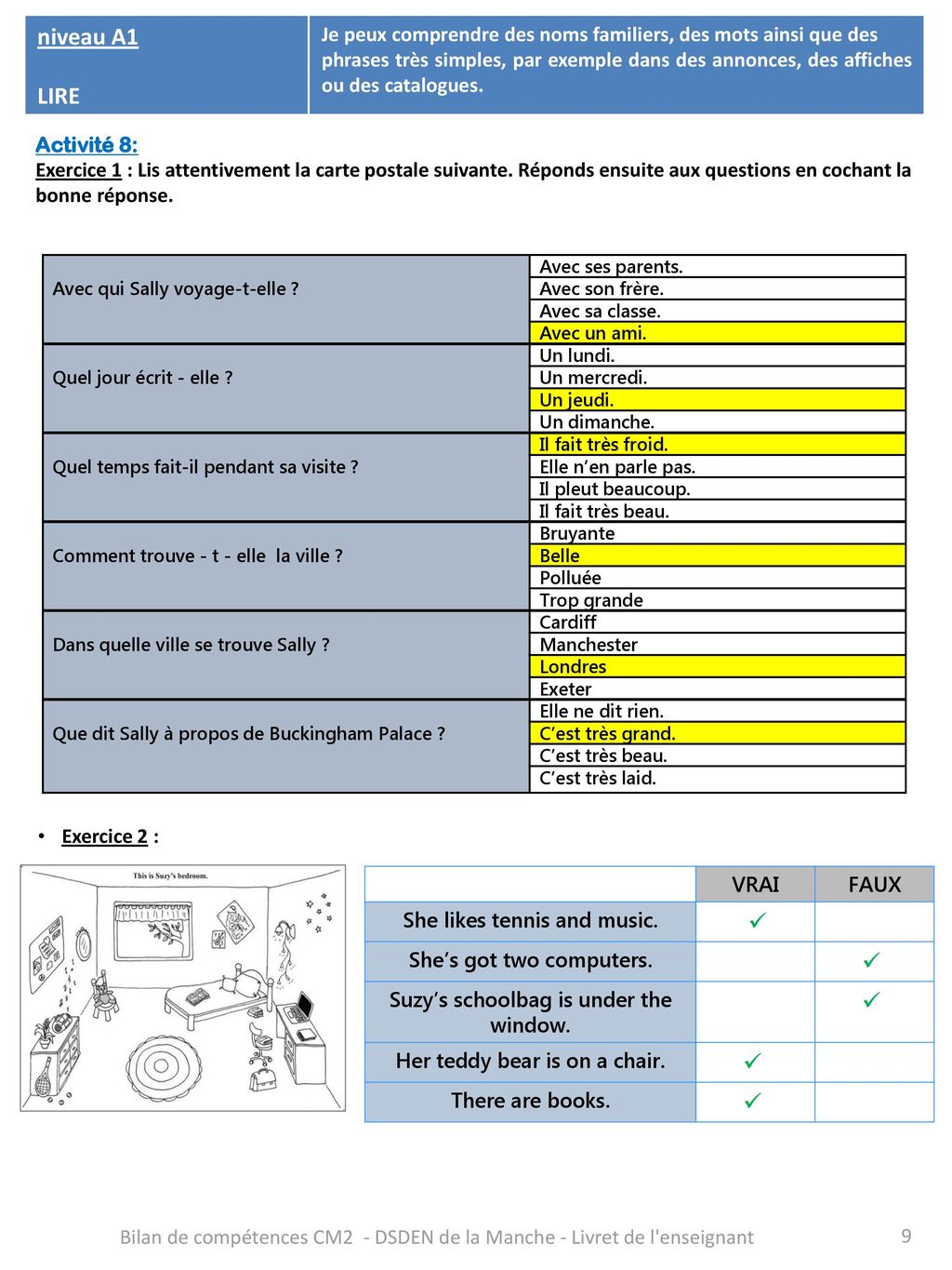 Bilan De Competences Cm2 Livret De L Enseignant Ppt Telecharger