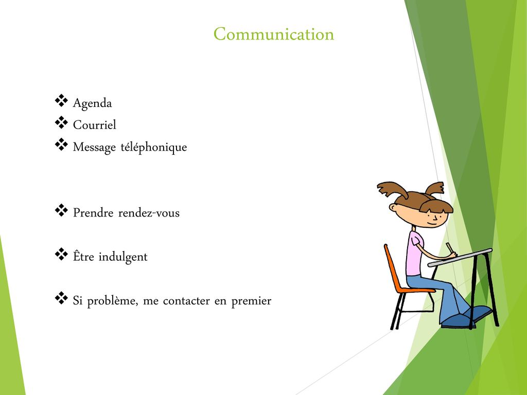 Communication Agenda Courriel Message téléphonique Prendre rendez-vous