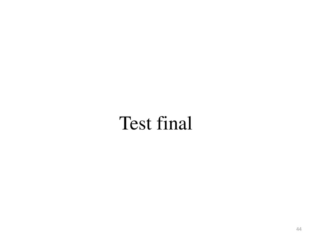 Test final