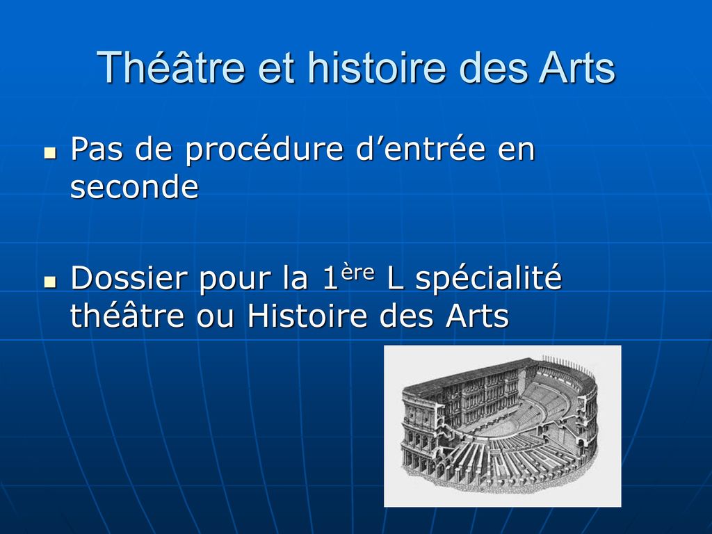 Théâtre et histoire des Arts