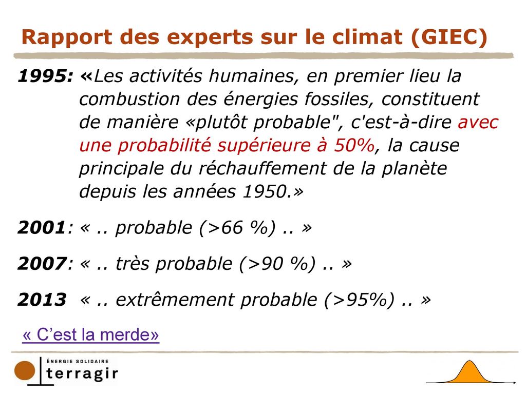 Rapport des experts sur le climat (GIEC)