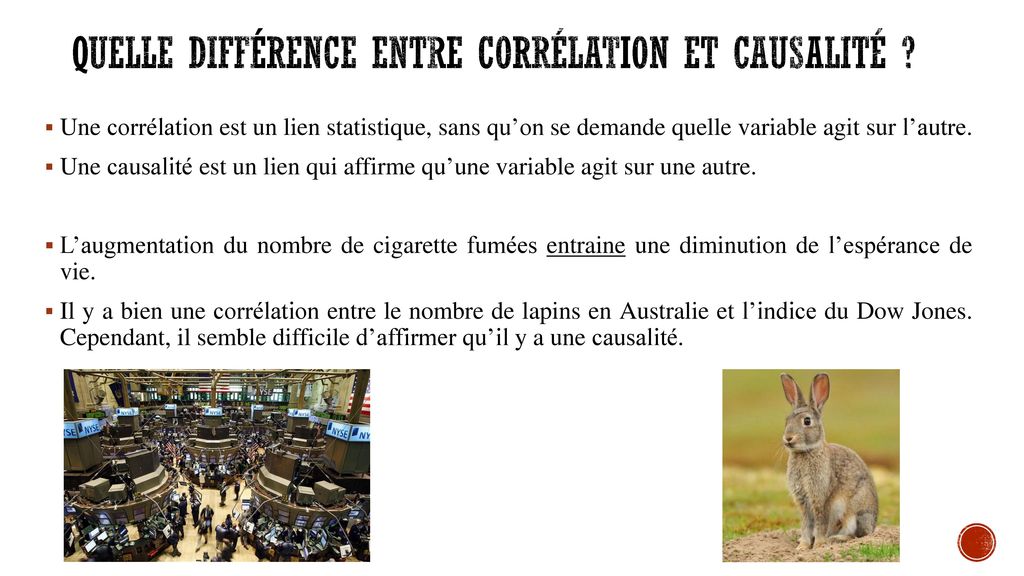 Quelle différence entre corrélation et causalité