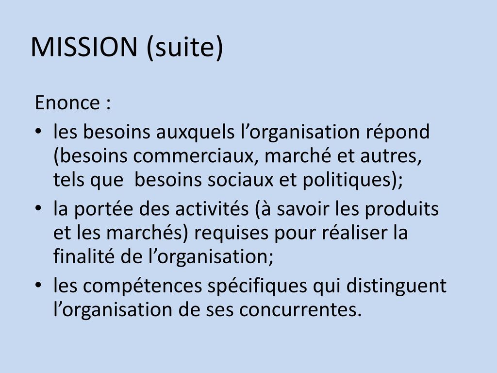 MISSION (suite) Enonce :