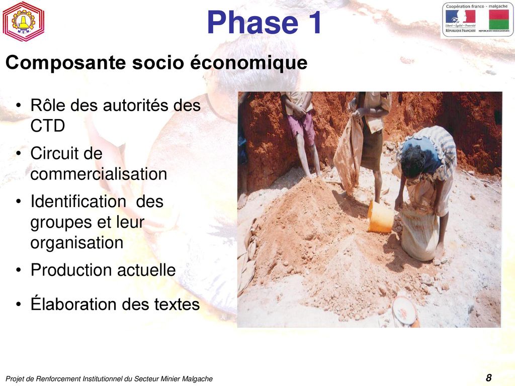 Phase 1 Composante socio économique Rôle des autorités des CTD