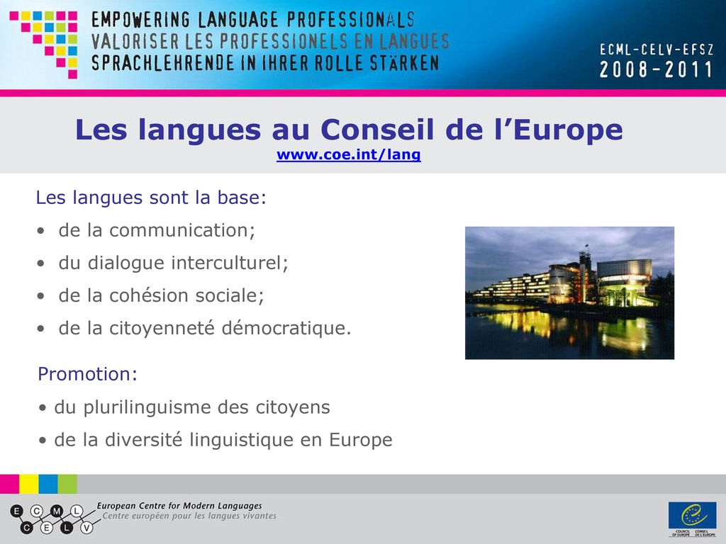Les langues au Conseil de l’Europe