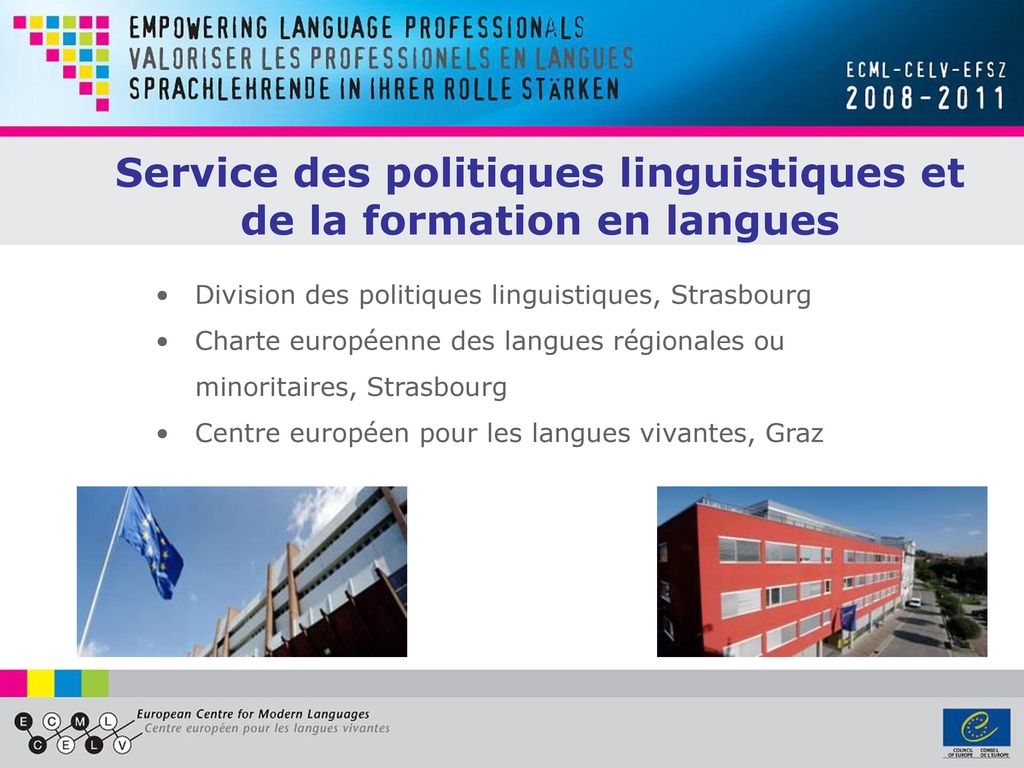 Service des politiques linguistiques et de la formation en langues