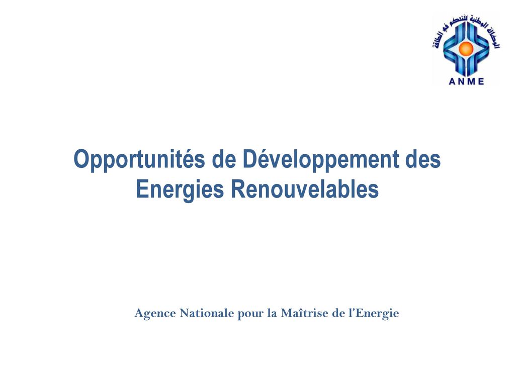 Opportunités de Développement des Energies Renouvelables