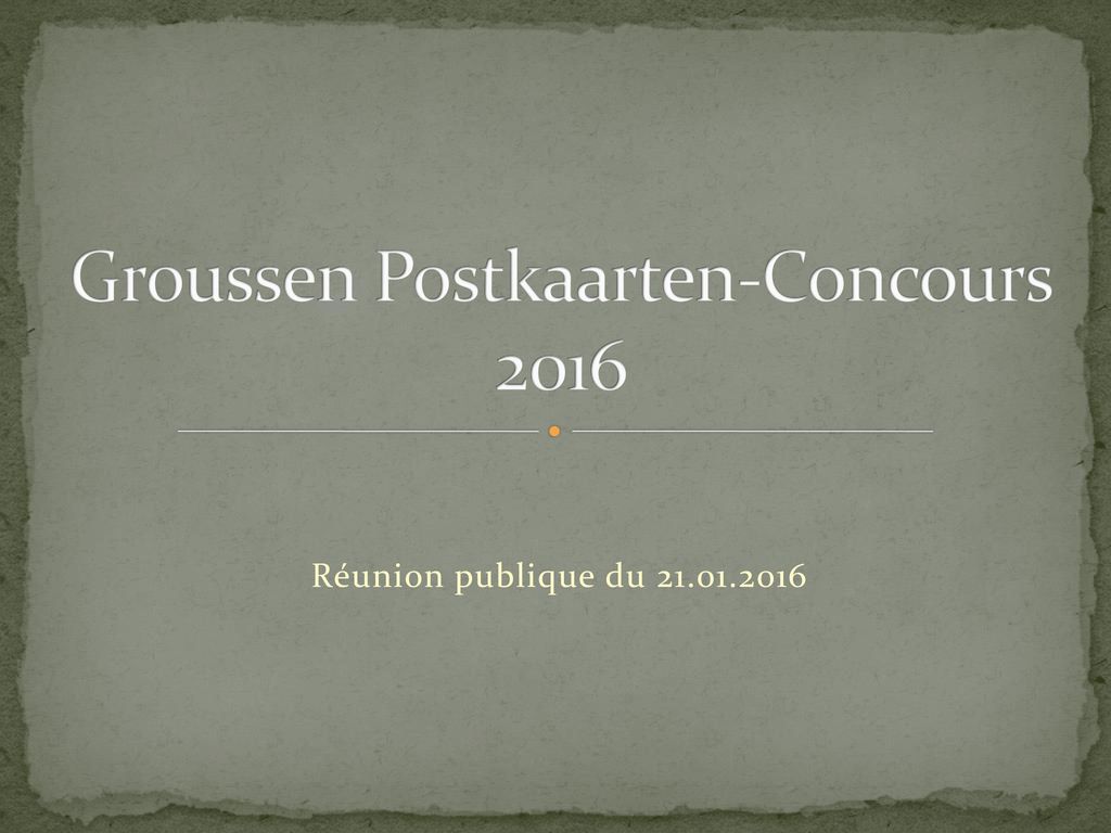 Groussen Postkaarten-Concours 2016