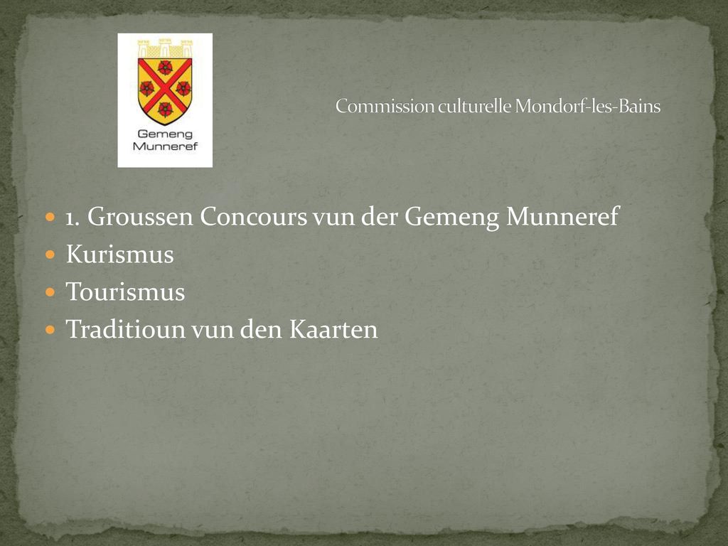 Commission culturelle Mondorf-les-Bains