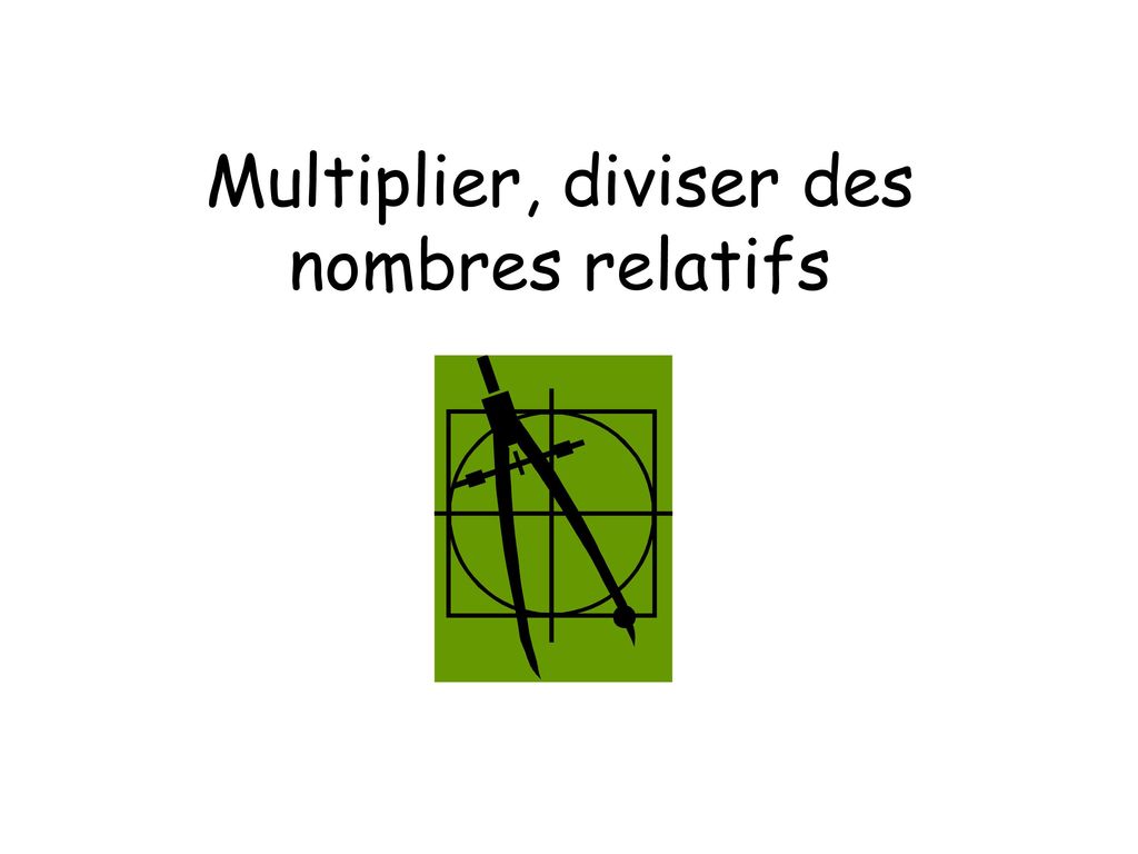 Multiplier, diviser des nombres relatifs