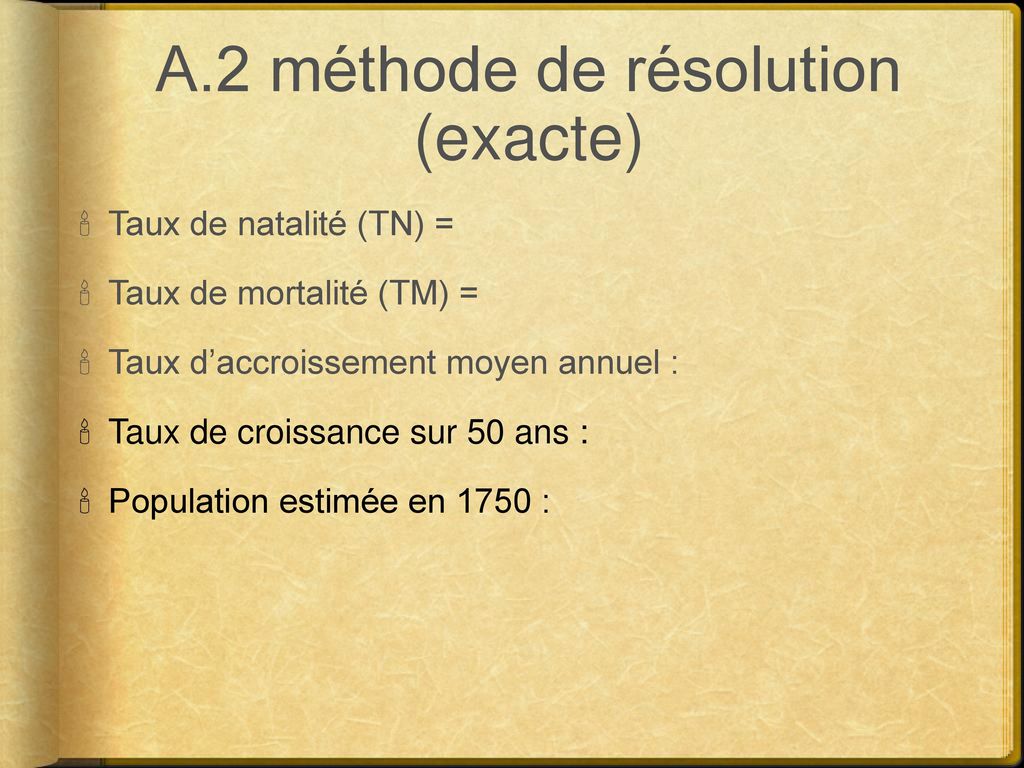 A.2 méthode de résolution (exacte)