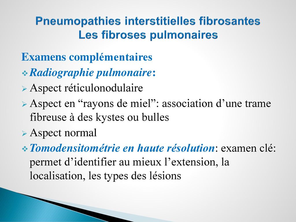 Pneumopathies interstitielles fibrosantes Les fibroses pulmonaires