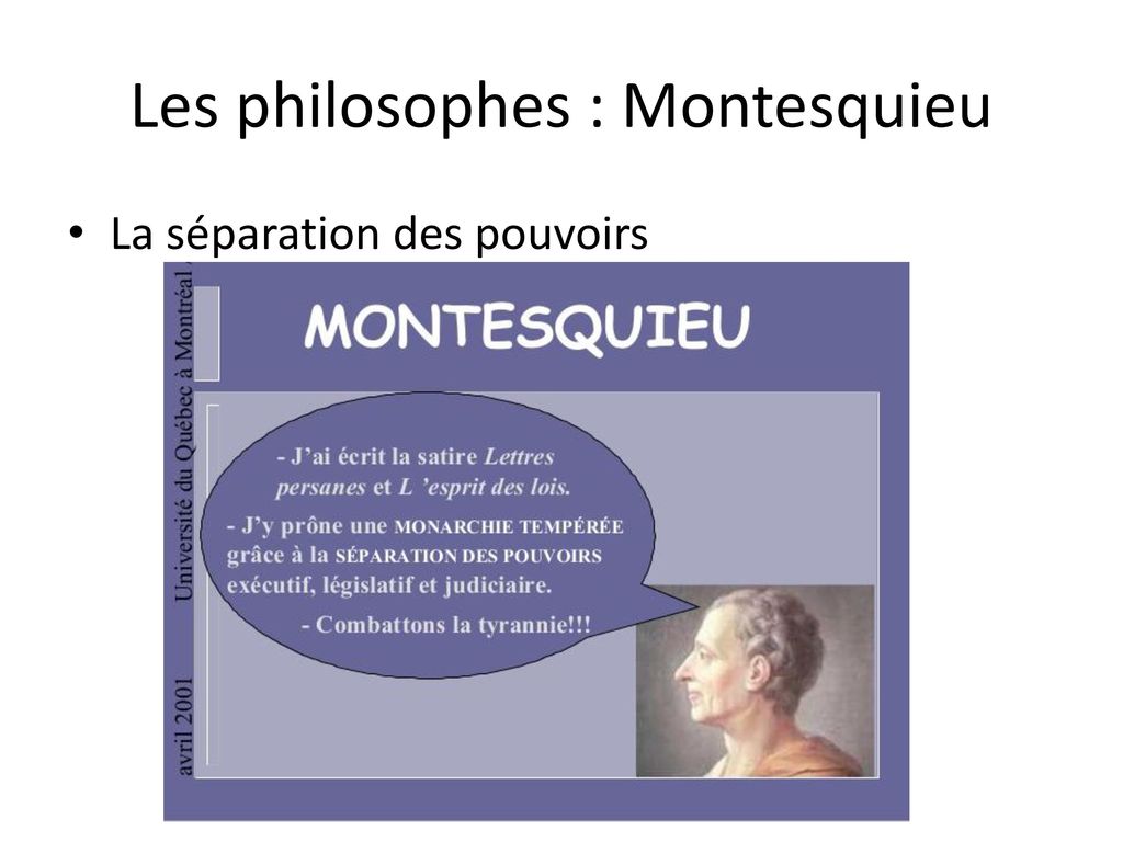 Les philosophes : Montesquieu