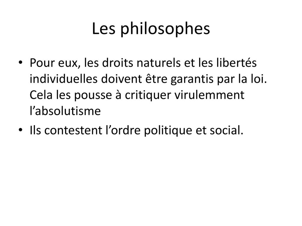 Les philosophes