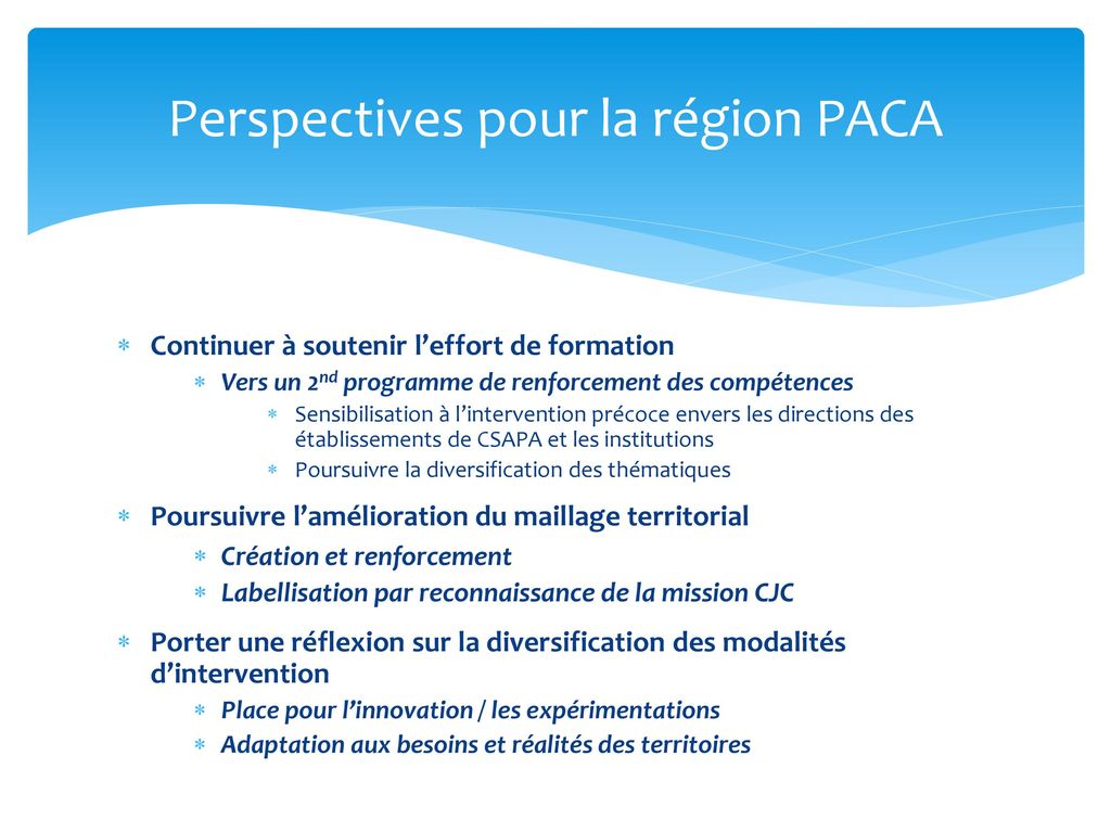 Perspectives pour la région PACA