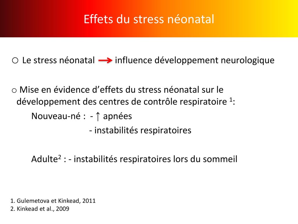 Effets du stress néonatal