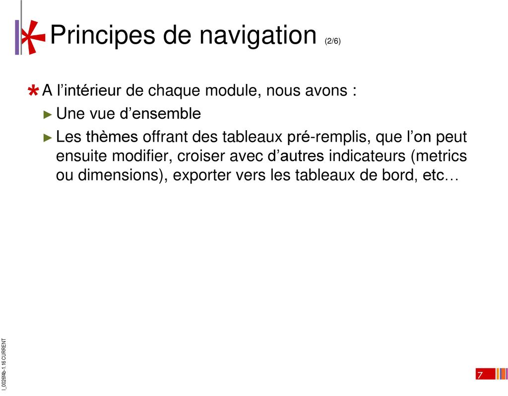 Principes de navigation (2/6)