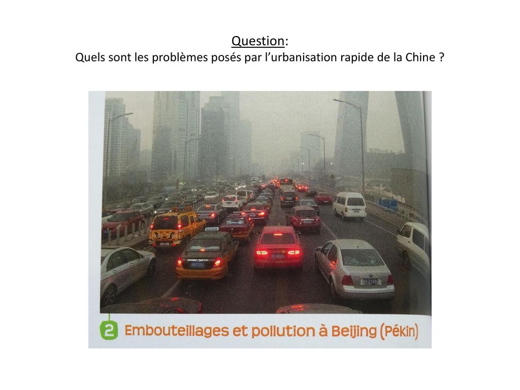 Question: Quels sont les problèmes posés par l’urbanisation rapide de la Chine