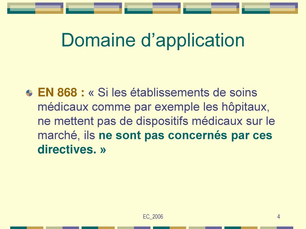 Domaine d’application