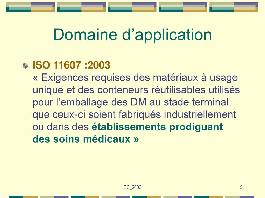 Domaine d’application