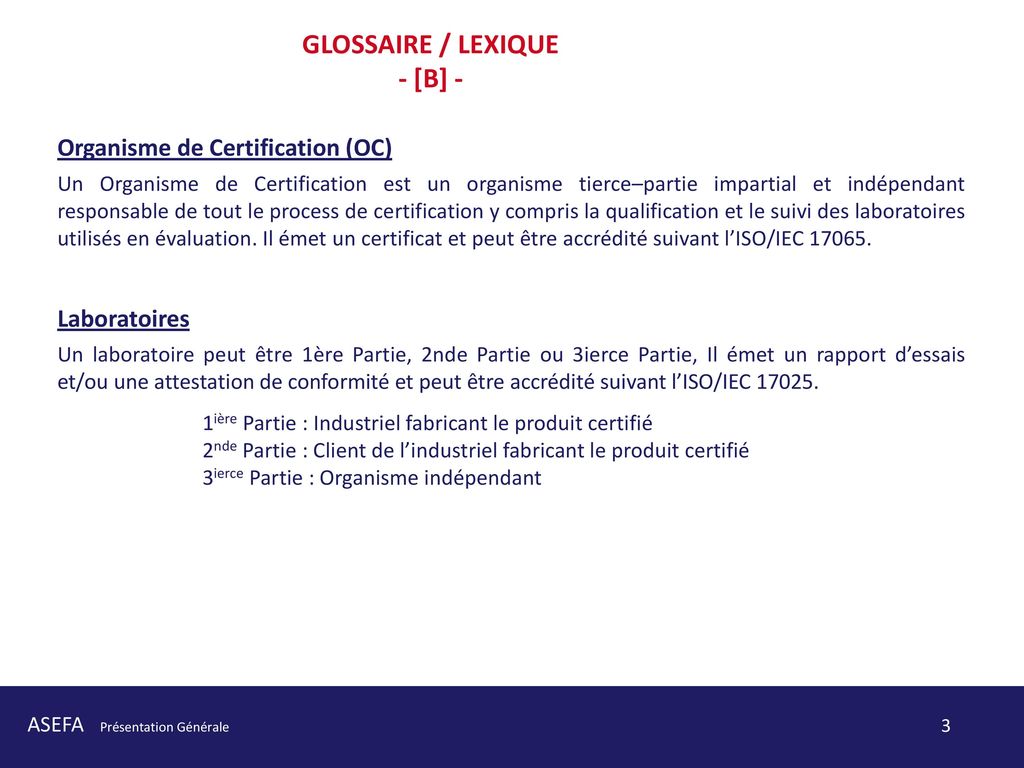 GLOSSAIRE / LEXIQUE - [B] -