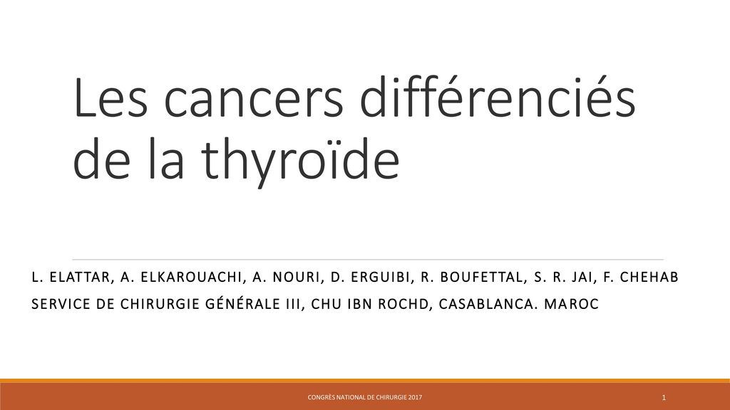 Les cancers différenciés de la thyroïde