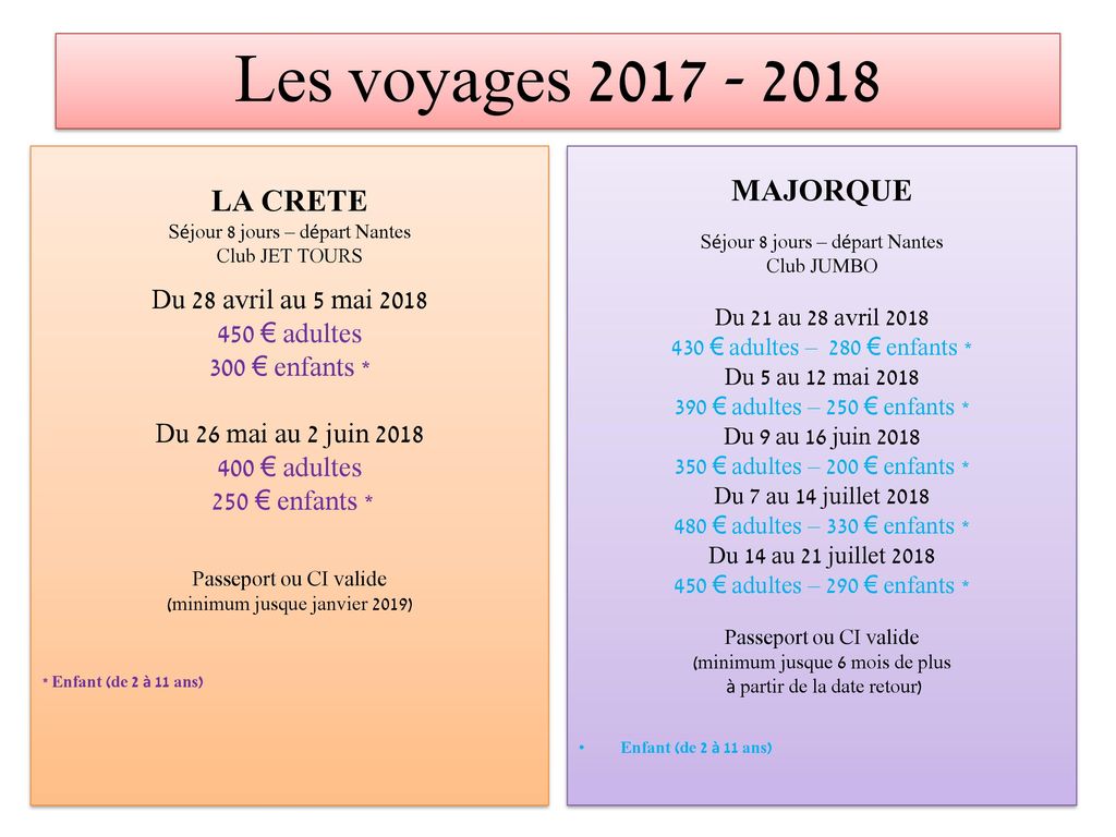 Les voyages MAJORQUE LA CRETE Du 28 avril au 5 mai 2018