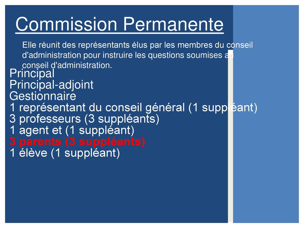 Commission Permanente