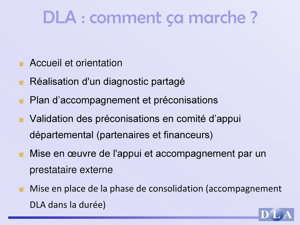 DLA : comment ça marche Accueil et orientation