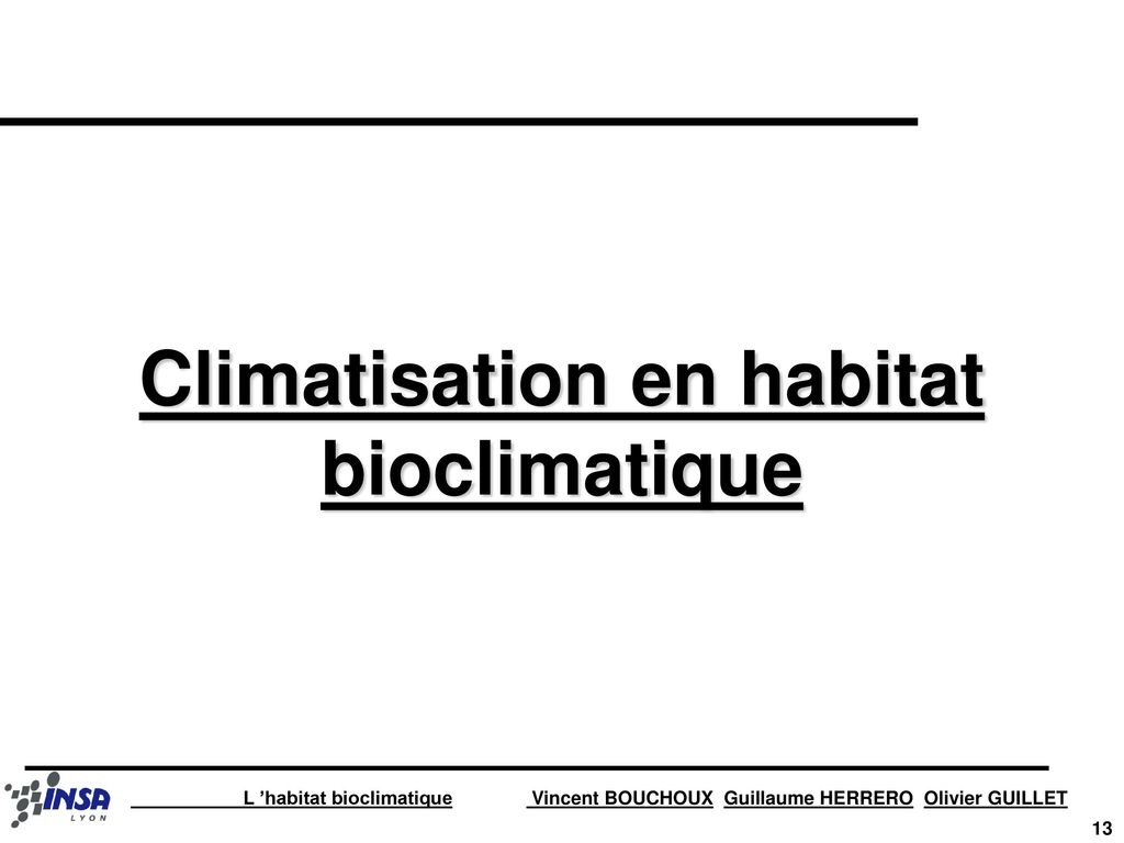 Climatisation en habitat bioclimatique