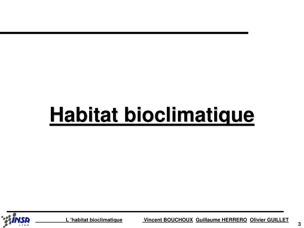 Habitat bioclimatique