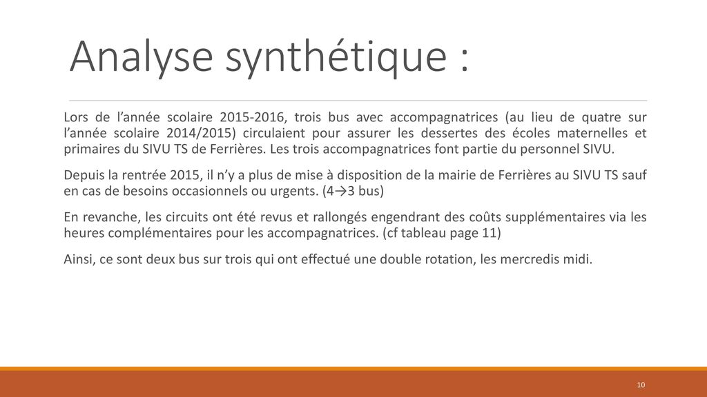 Analyse synthétique :