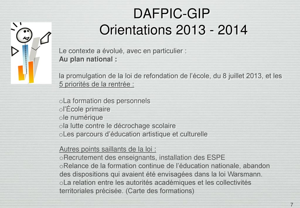 DAFPIC-GIP Orientations