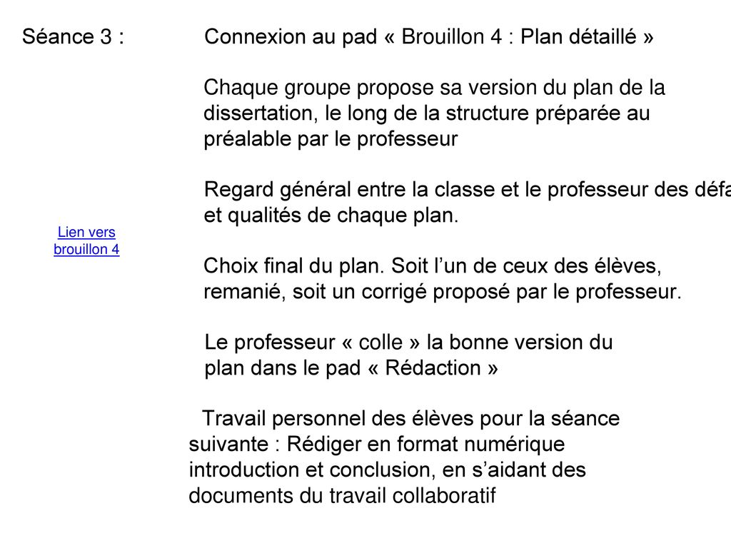 Connexion au pad « Brouillon 4 : Plan détaillé »