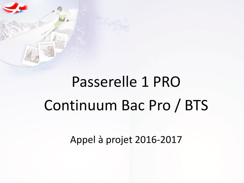 Passerelle 1 PRO Continuum Bac Pro / BTS Appel à projet