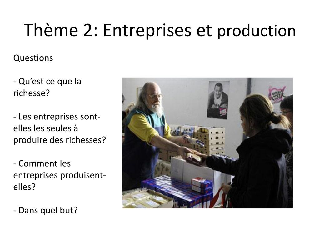 Thème 2: Entreprises et production