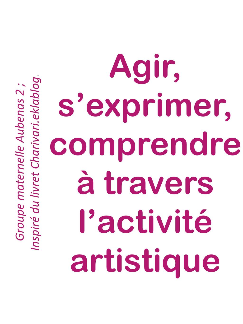 Agir Sexprimer Comprendre à Travers Lactivité Artistique Ppt