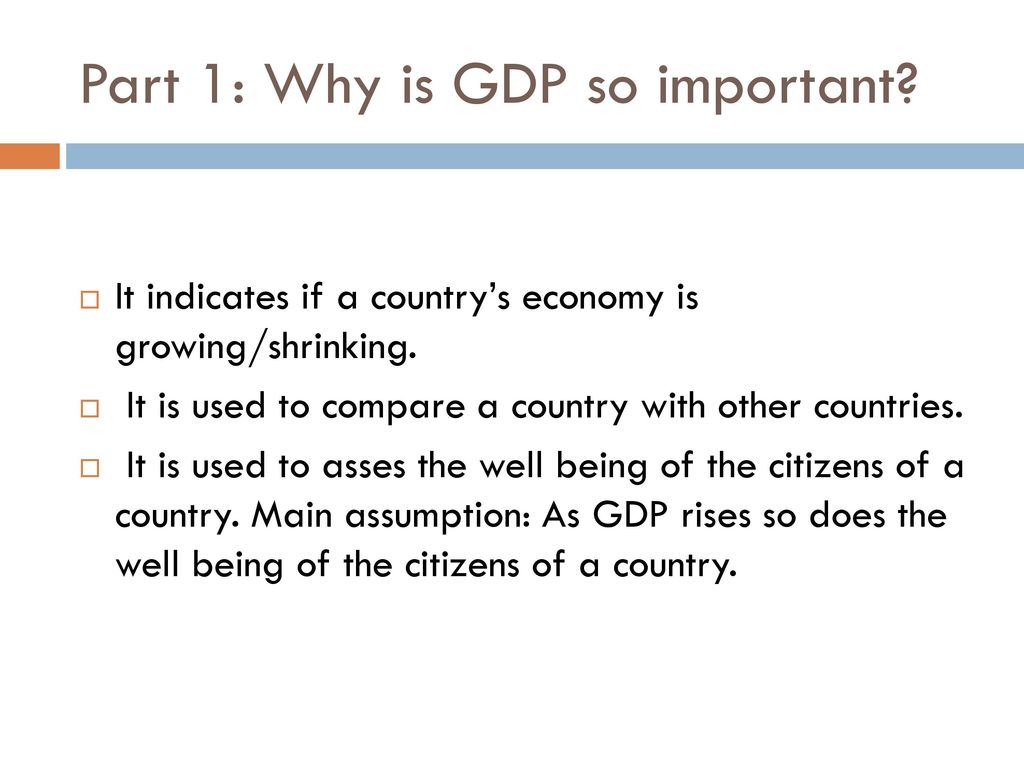 what is gdp and why is it important