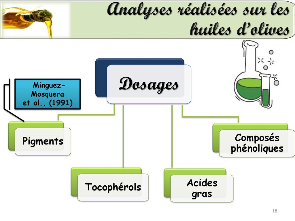 Analyses réalisées sur les huiles d’olives