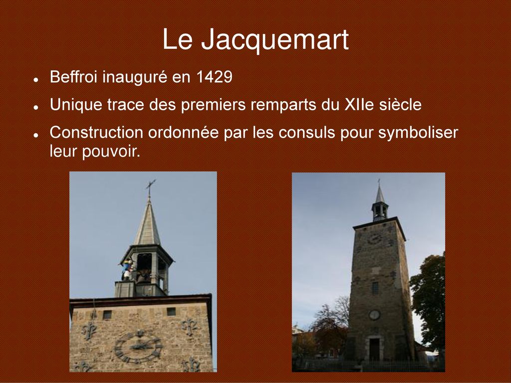 Le Jacquemart Beffroi inauguré en 1429