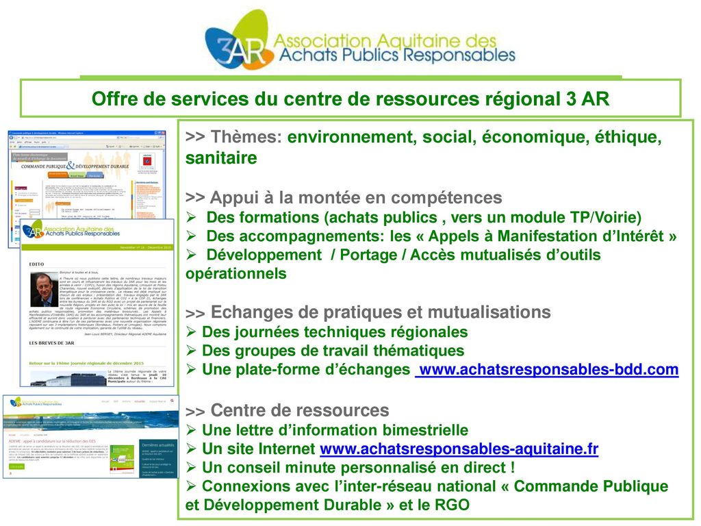 Offre de services du centre de ressources régional 3 AR