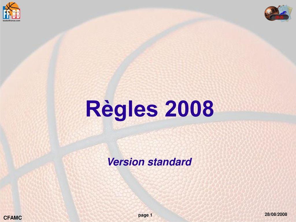 Règles 2008 Version standard