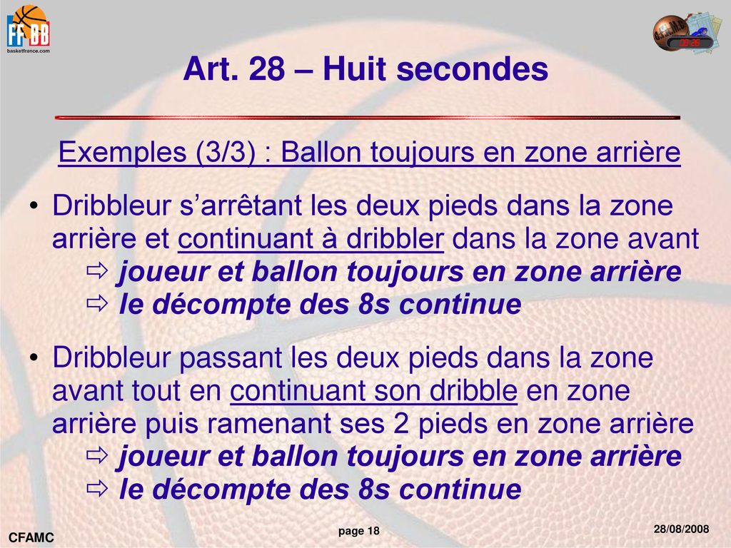 Exemples (3/3) : Ballon toujours en zone arrière