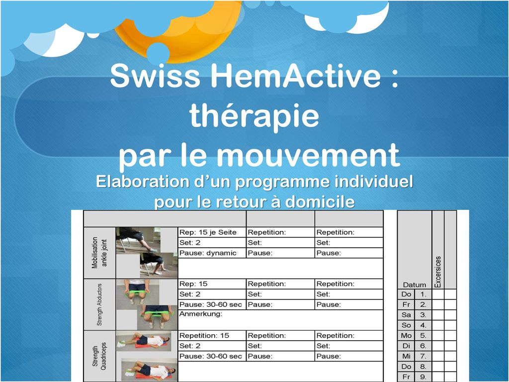 Swiss HemActive : thérapie par le mouvement