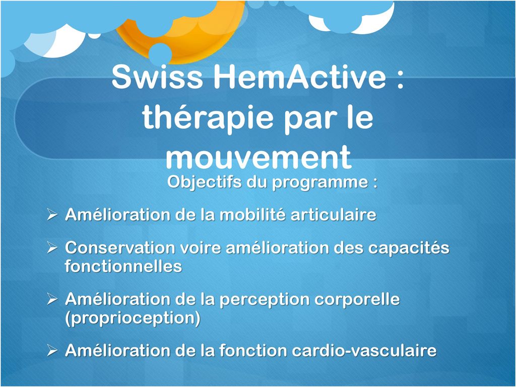 Swiss HemActive : thérapie par le mouvement