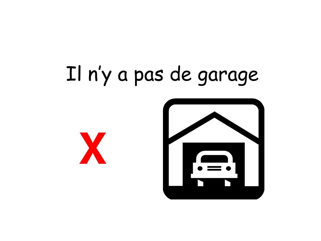 Il n’y a pas de garage X